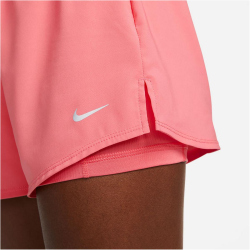NIKE Dri-FIT One High-Waist 3" 2in1 Shorts Damen 894 - sea coral/reflective silv L