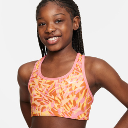 NIKE Swoosh Reversible Sport-BH M&auml;dchen 611 - coral chalk/citron pulse M (137-146 cm)