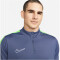 NIKE Dri-FIT Academy langarm Fußball Trainingsshirt Herren 491 - diffused blue/green strike/white M