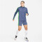 NIKE Dri-FIT Academy langarm Fußball Trainingsshirt Herren 491 - diffused blue/green strike/white M
