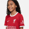 NIKE FC Liverpool Stadium Heim Dri-FIT Fußballtrikot 2023/24 Kinder 688 - gym red/white XS (122-128 cm)