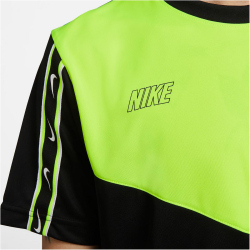 NIKE Sportswear Repeat T-Shirt Herren 013 - black/volt/white S
