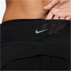 NIKE Dri-FIT Swift Mid-Rise 3" 2in1 Laufshorts Damen 010 - black/reflective silv XL