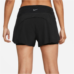 NIKE Dri-FIT Swift Mid-Rise 3" 2in1 Laufshorts Damen 010 - black/reflective silv XL