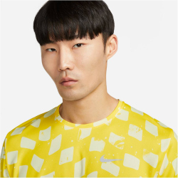 NIKE Dri-FIT Miler kurzarm Laufshirt Herren 731 - opti yellow/reflective silv M