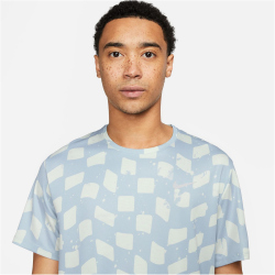 NIKE Dri-FIT Miler kurzarm Laufshirt Herren 479 - cobalt bliss/reflective silv M
