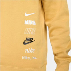 NIKE Club Fleece+ Brushed-Back Sweatshirt Herren 725 - wheat gold XS