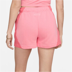 NIKE Air Mid-Rise Fleece Shorts Damen 611 - coral chalk/sea coral/coral chalk XXL