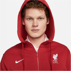 NIKE FC Liverpool Club Fleece Kapuzenjacke Herren 687 - gym red/white S