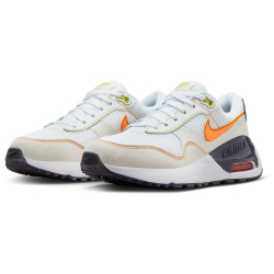 NIKE Air Max SYSTM Sneaker Kinder 109 - white/vivid orange-sail-gridiron 38.5