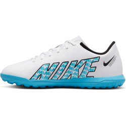 NIKE Jr. Mercurial Vapor 15 Club TF Turf Multinocken-Fußballschuhe Kinder 146 - white/baltic blue-pink blast 33