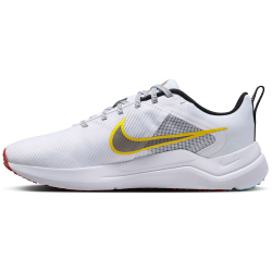 NIKE Downshifter 12 Laufschuhe Damen 102 - white/black-citron pulse-baltic blue 38