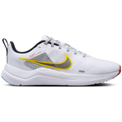NIKE Downshifter 12 Laufschuhe Damen 102 - white/black-citron pulse-baltic blue 38