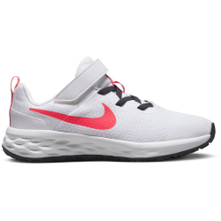 NIKE Revolution 6 Freizeitschuhe mit Klettverschlu&szlig; Kinder 101 - white/sea coral-gridiron-laser orange 29.5