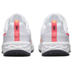 NIKE Revolution 6 Freizeitschuhe mit Klettverschlu&szlig; Kinder 101 - white/sea coral-gridiron-laser orange 29.5
