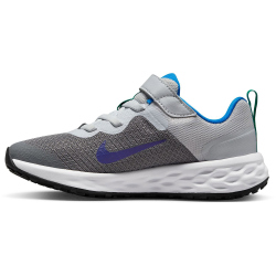 NIKE Revolution 6 Freizeitschuhe mit Klettverschlu&szlig; Kinder 008 - cool grey/photo blue-deep royal blue 28