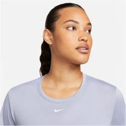 NIKE Dri-FIT One Standard Fit kurzarm Sportshirt Damen 519 - indigo haze/white XL