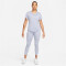 NIKE Dri-FIT One Standard Fit kurzarm Sportshirt Damen 519 - indigo haze/white XL