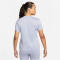 NIKE Dri-FIT One Standard Fit kurzarm Sportshirt Damen 519 - indigo haze/white XL