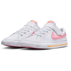 NIKE Court Legacy Sneaker Jungen 118 - white/coral...