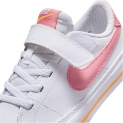 NIKE Court Legacy Sneaker Jungen 118 - white/coral chalk-laser orange 30
