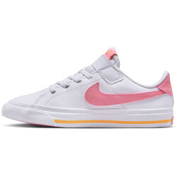 NIKE Court Legacy Sneaker Jungen 118 - white/coral chalk-laser orange 30