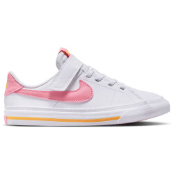 NIKE Court Legacy Sneaker Jungen 118 - white/coral chalk-laser orange 30
