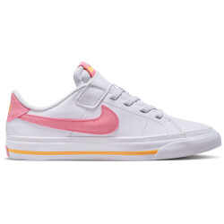 NIKE Court Legacy Sneaker Jungen 118 - white/coral chalk-laser orange 30