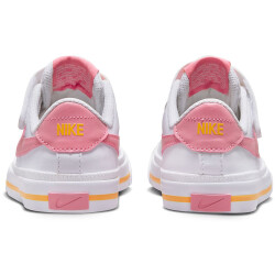 NIKE Court Legacy Sneaker Jungen 118 - white/coral chalk-laser orange 30