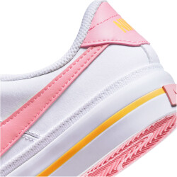 NIKE Court Legacy Sneaker Jungen 118 - white/coral chalk-laser orange 35.5