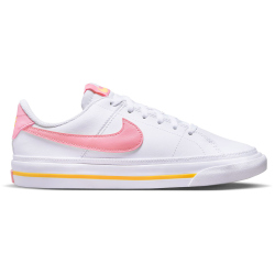 NIKE Court Legacy Sneaker Jungen 118 - white/coral chalk-laser orange 35.5