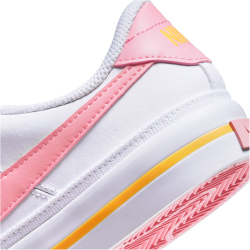 NIKE Court Legacy Sneaker Jungen 118 - white/coral chalk-laser orange 38