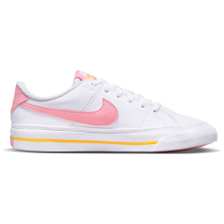 NIKE Court Legacy Sneaker Jungen 118 - white/coral chalk-laser orange 38