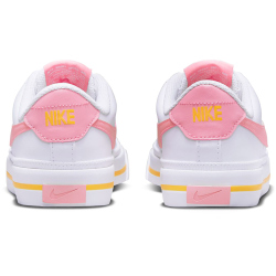 NIKE Court Legacy Sneaker Jungen 118 - white/coral chalk-laser orange 38