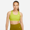 NIKE Dri-FIT Swoosh Medium-Support Sport-BH ohne Polster Damen 308 - bright cactus/white S