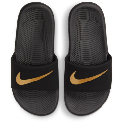 NIKE Kawa Slides Badelatschen Kinder 003 - black/metallic gold 28