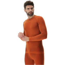 UYN Evolutyon Biotech langarm Funktionsshirt Herren M434 - bombay brown XXL