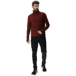 UYN Confident 2nd-Layer langarm Funktionsshirt mit Rollkragen Herren R741 - cordovan XS