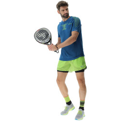 UYN Padel Series Smash kurzarm Padel Tennisshirt Herren K948 - blue poseidon/lime S