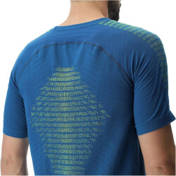 UYN Padel Series Smash kurzarm Padel Tennisshirt Herren K948 - blue poseidon/lime S