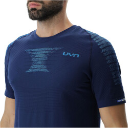 UYN Padel Series Smash kurzarm Padel Tennisshirt Herren K947 - dark blue/atlantic S