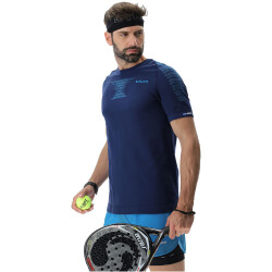 UYN Padel Series Smash kurzarm Padel Tennisshirt Herren K947 - dark blue/atlantic S