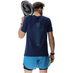 UYN Padel Series Smash kurzarm Padel Tennisshirt Herren K947 - dark blue/atlantic S