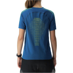 UYN Padel Series Smash kurzarm Padel Tennisshirt Damen K948 - blue poseidon/lime XS