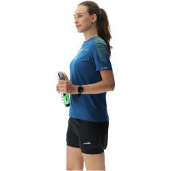 UYN Padel Series Smash kurzarm Padel Tennisshirt Damen K948 - blue poseidon/lime XS