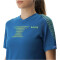 UYN Padel Series Smash kurzarm Padel Tennisshirt Damen K948 - blue poseidon/lime XS