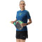 UYN Padel Series Smash kurzarm Padel Tennisshirt Damen K948 - blue poseidon/lime XS