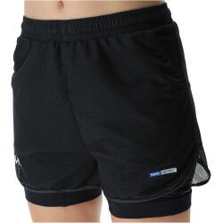 UYN Padel Series OW 2in1 Padel Tennisshorts Damen B026 - black/black XS