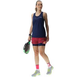 UYN Padel Series OW 2in1 Padel Tennisshorts Damen P500 - dark pink/dark blue XS