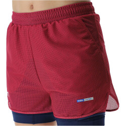 UYN Padel Series OW 2in1 Padel Tennisshorts Damen P500 - dark pink/dark blue XS